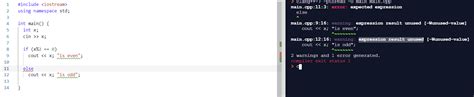 expression result unused|expression result is not used.